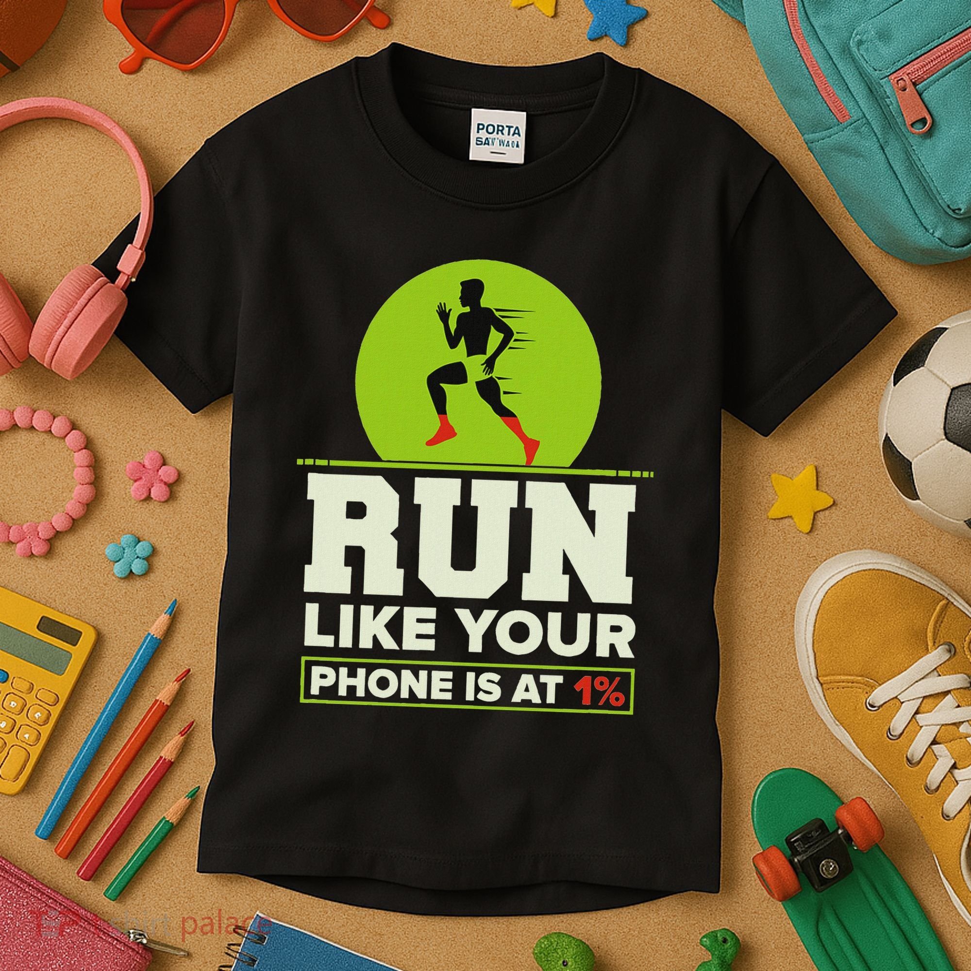 Run Like Your Phone 1 Cross Country Xc Kids T-Shirt