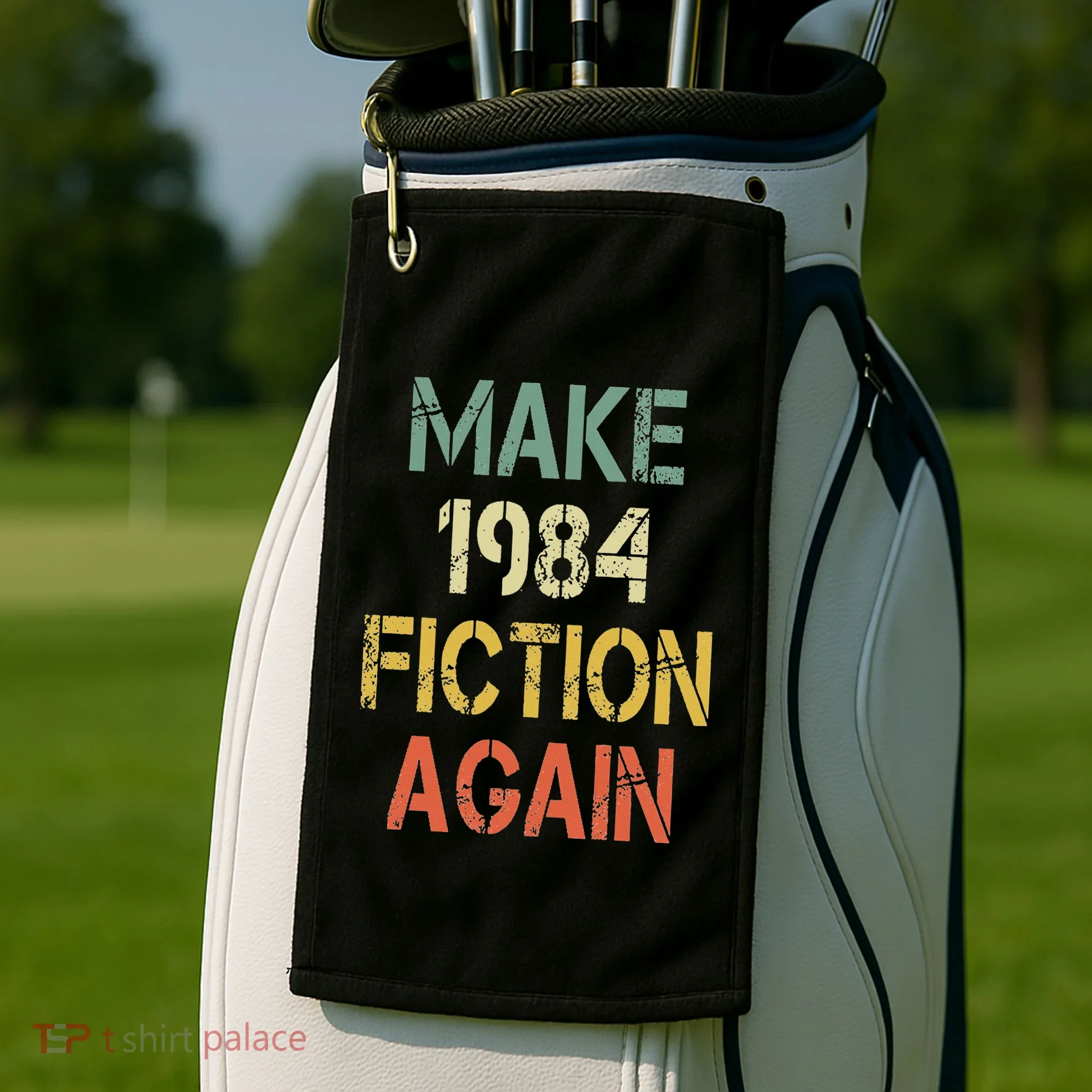Retro Make 1984 Fiction Again Golf Towel