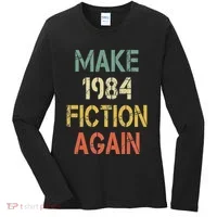 Retro Make 1984 Fiction Again Women's Long Sleeve Shirt thumb 0