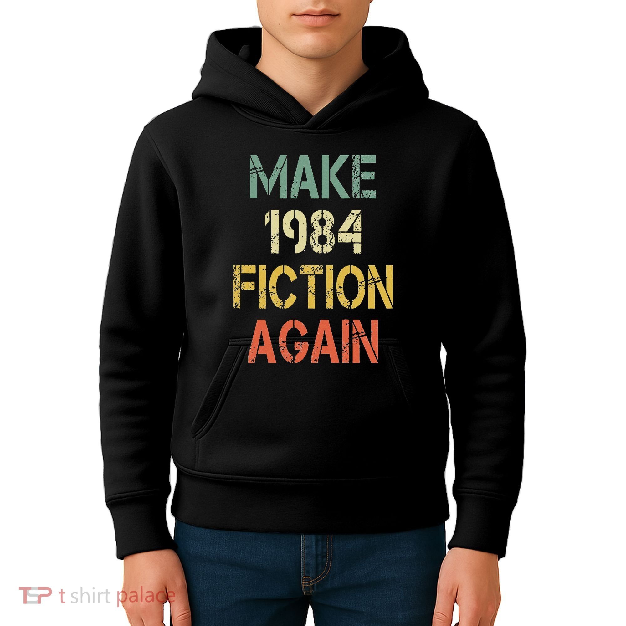 Retro Make 1984 Fiction Again Kids Hoodie