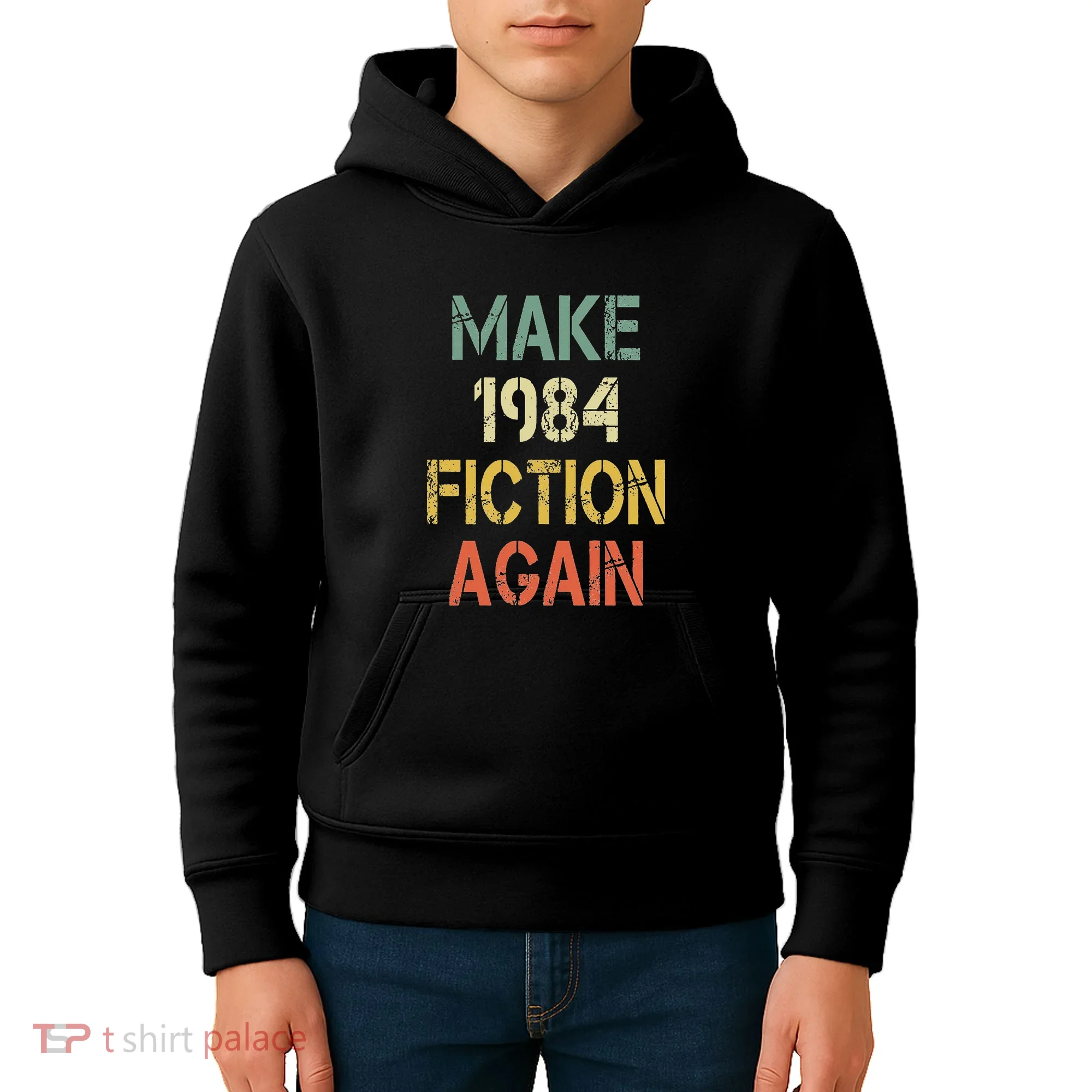Retro Make 1984 Fiction Again Kids Hoodie