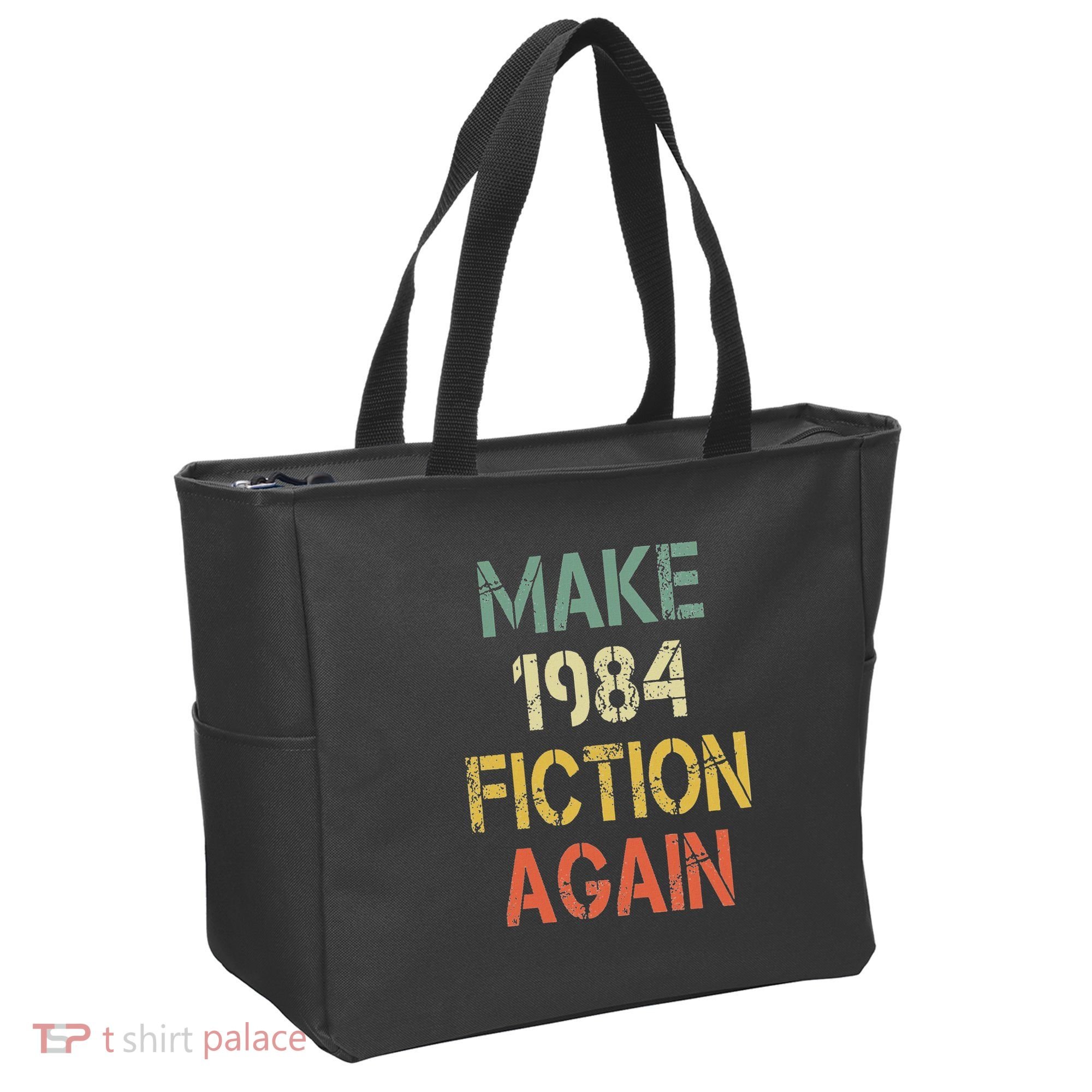Retro Make 1984 Fiction Again Tote Bag