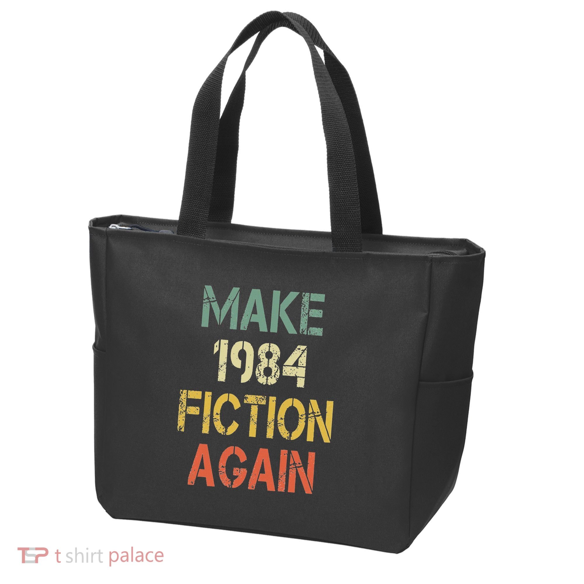 Retro Make 1984 Fiction Again Tote Bag