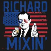 Richard Mixin' 4th Of July Funny Drinking President Nixon Women's Hoodie thumb 2