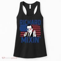 Richard Mixin' 4th Of July Funny Drinking President Nixon Women's Tank Top thumb 0