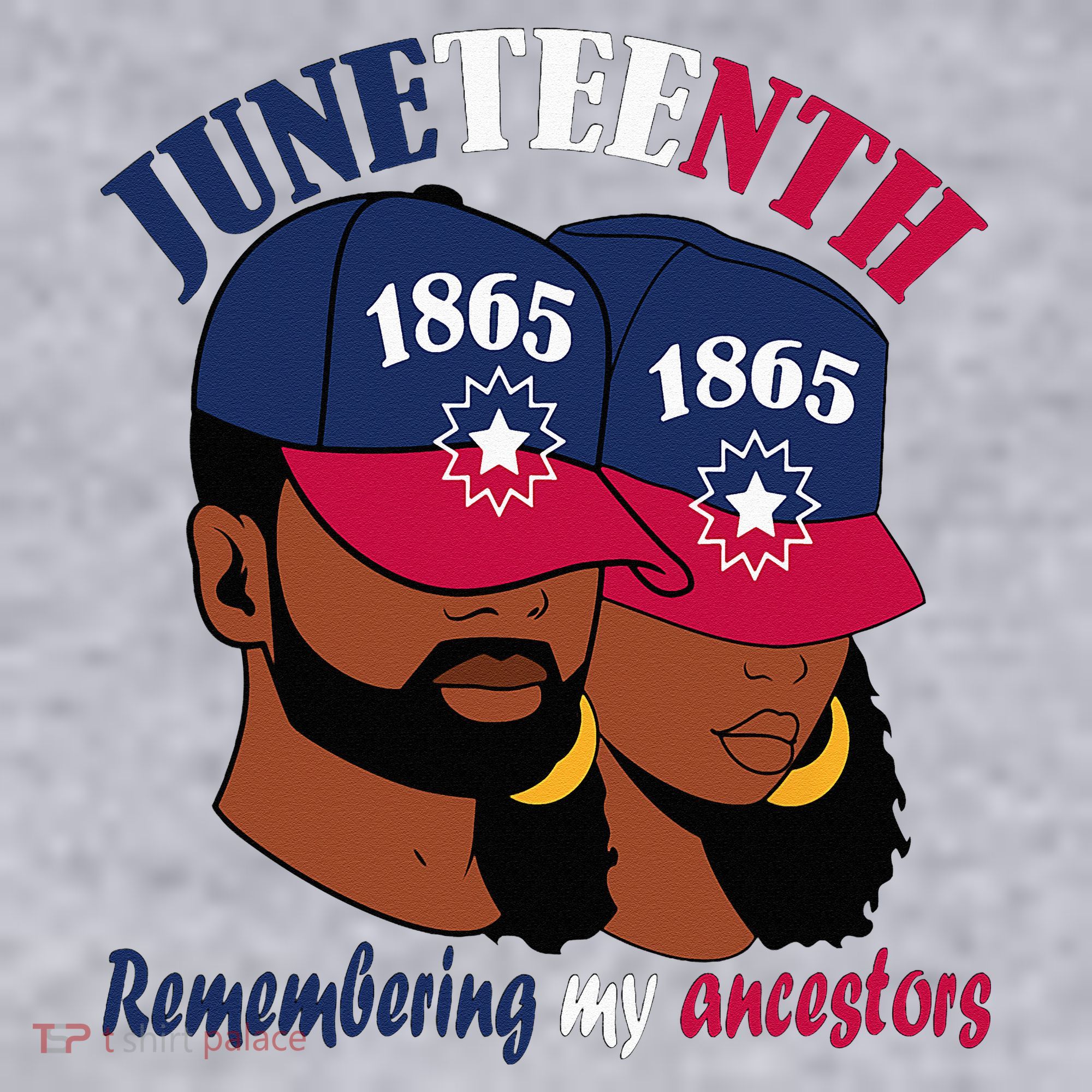 Remembering My Ancestors Juneteenth flag blue red white Women's Sweatshirt