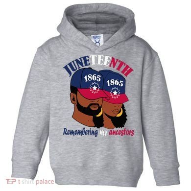 Remembering My Ancestors Juneteenth flag blue red white Toddler Hoodie
