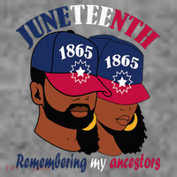 Remembering My Ancestors Juneteenth flag blue red white Toddler Hoodie thumb 2