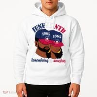 Remembering My Ancestors Juneteenth flag blue red white Hoodie thumb 2