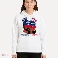 Remembering My Ancestors Juneteenth flag blue red white Hoodie thumb 5