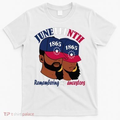 Remembering My Ancestors Juneteenth flag blue red white T-Shirt