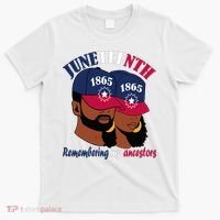Remembering My Ancestors Juneteenth flag blue red white T-Shirt thumb 0