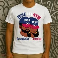 Remembering My Ancestors Juneteenth flag blue red white T-Shirt thumb 3