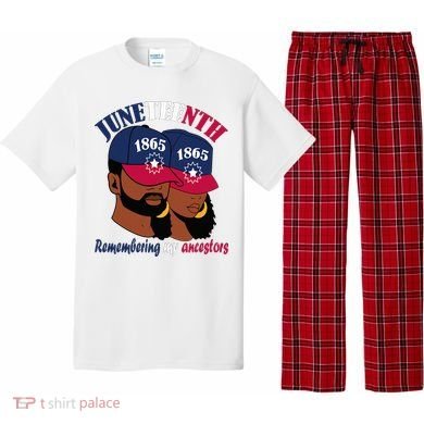 Remembering My Ancestors Juneteenth flag blue red white Pajama Set