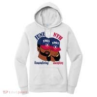 Remembering My Ancestors Juneteenth flag blue red white Women's Hoodie thumb 0