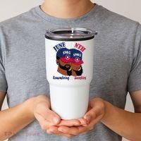 Remembering My Ancestors Juneteenth flag blue red white Tumbler thumb 2