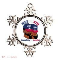Remembering My Ancestors Juneteenth flag blue red white Ornament thumb 0