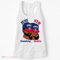 Remembering My Ancestors Juneteenth flag blue red white Women's Tank Top thumb 0