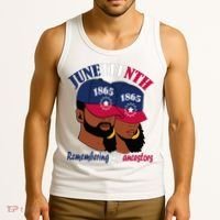 Remembering My Ancestors Juneteenth flag blue red white Tank Top thumb 3