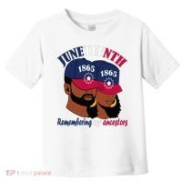 Remembering My Ancestors Juneteenth flag blue red white Toddler T-Shirt thumb 0