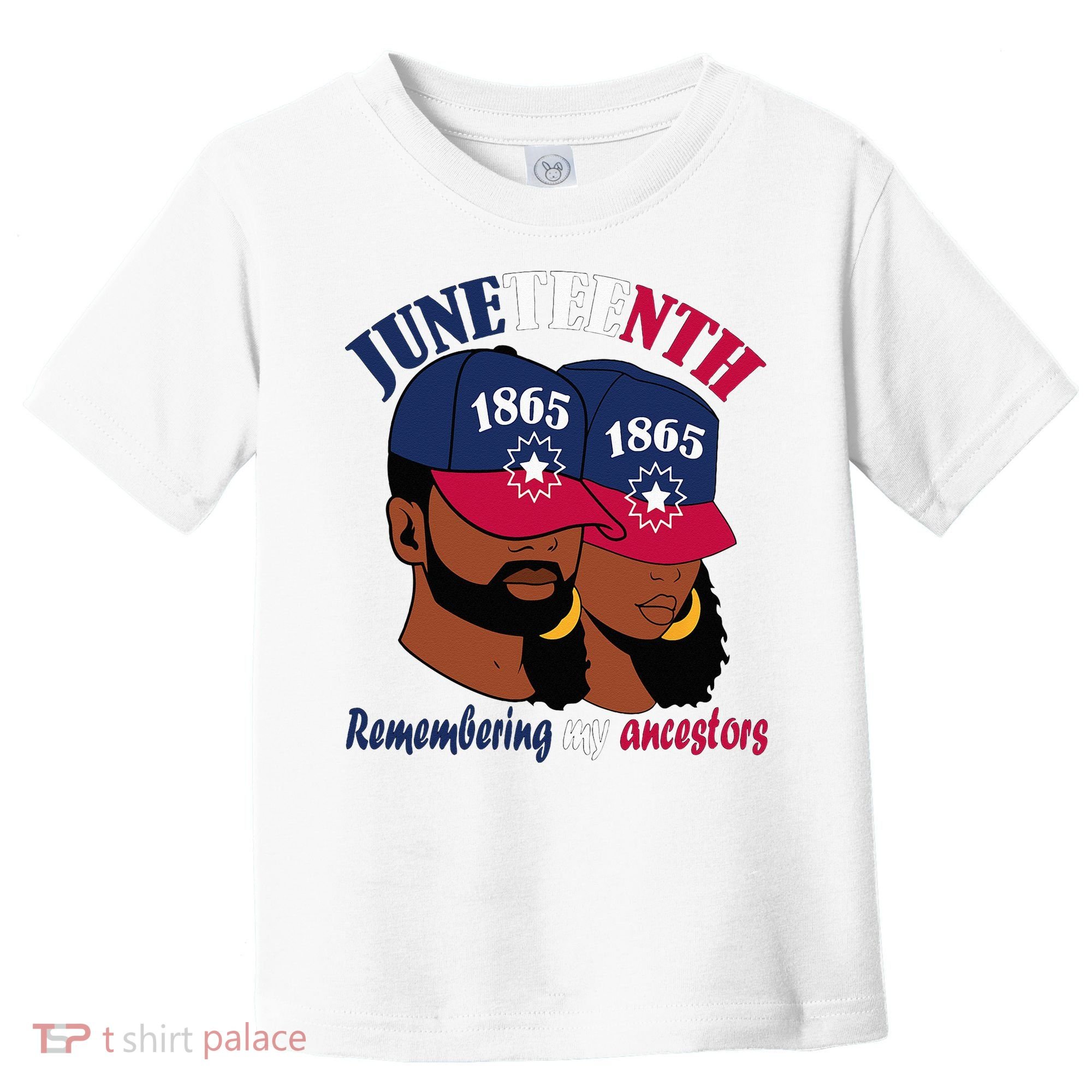 Remembering My Ancestors Juneteenth flag blue red white Toddler T-Shirt