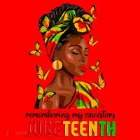 Remembering My Ancestors Juneteenth Celebrate Black Women Santa Hat thumb 1