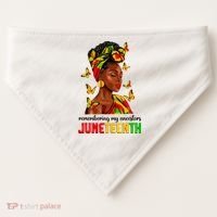 Remembering My Ancestors Juneteenth Celebrate Black Women USA-Made Doggie Bandana thumb 0