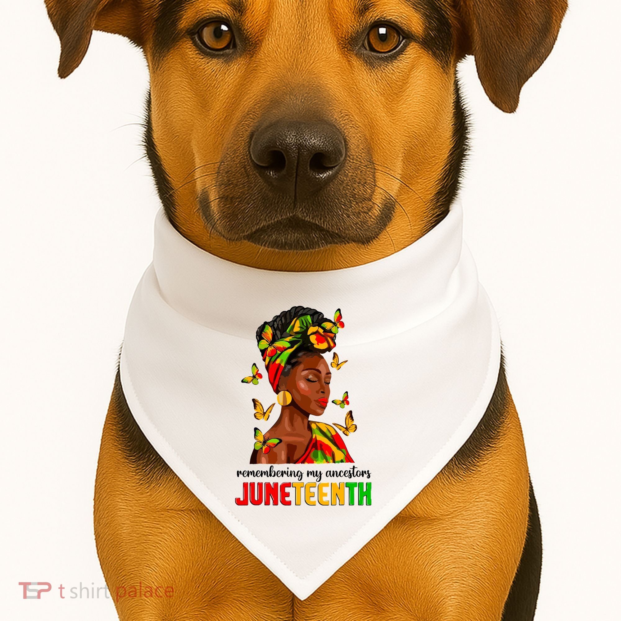 Remembering My Ancestors Juneteenth Celebrate Black Women USA-Made Doggie Bandana
