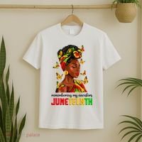 Remembering My Ancestors Juneteenth Celebrate Black Women T-Shirt thumb 2