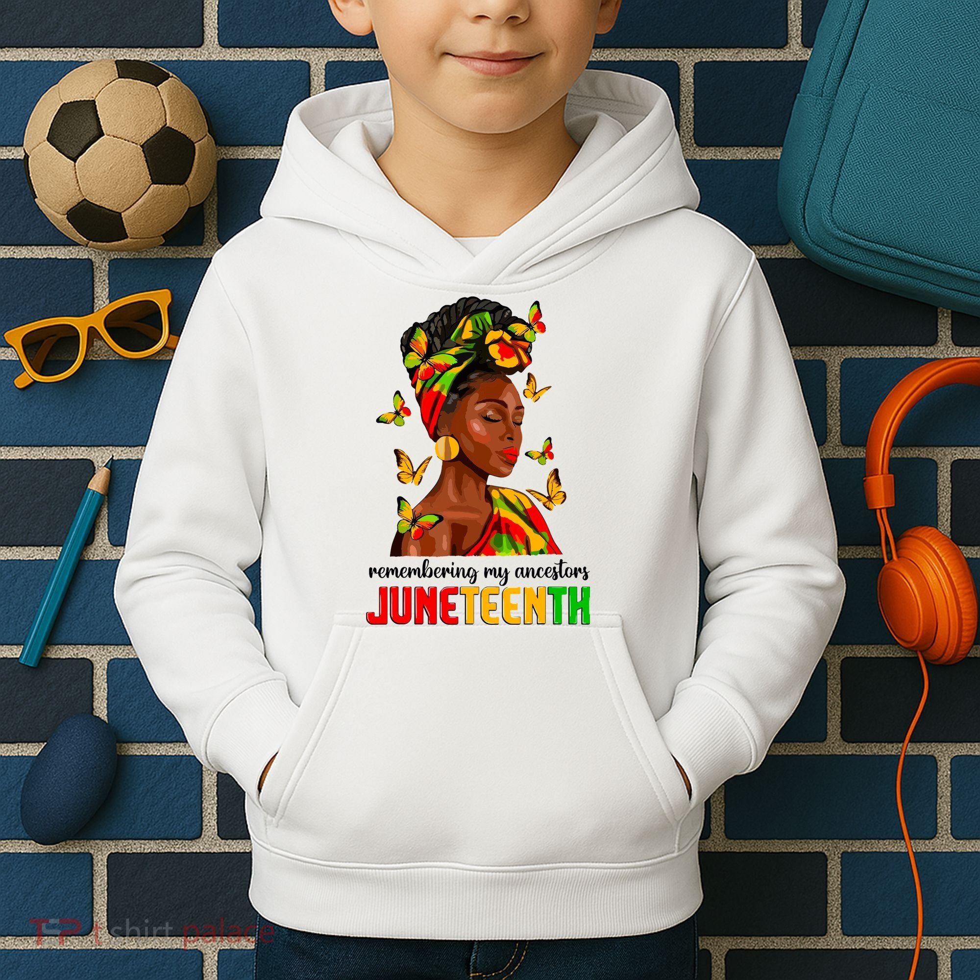 Remembering My Ancestors Juneteenth Celebrate Black Women Kids Hoodie