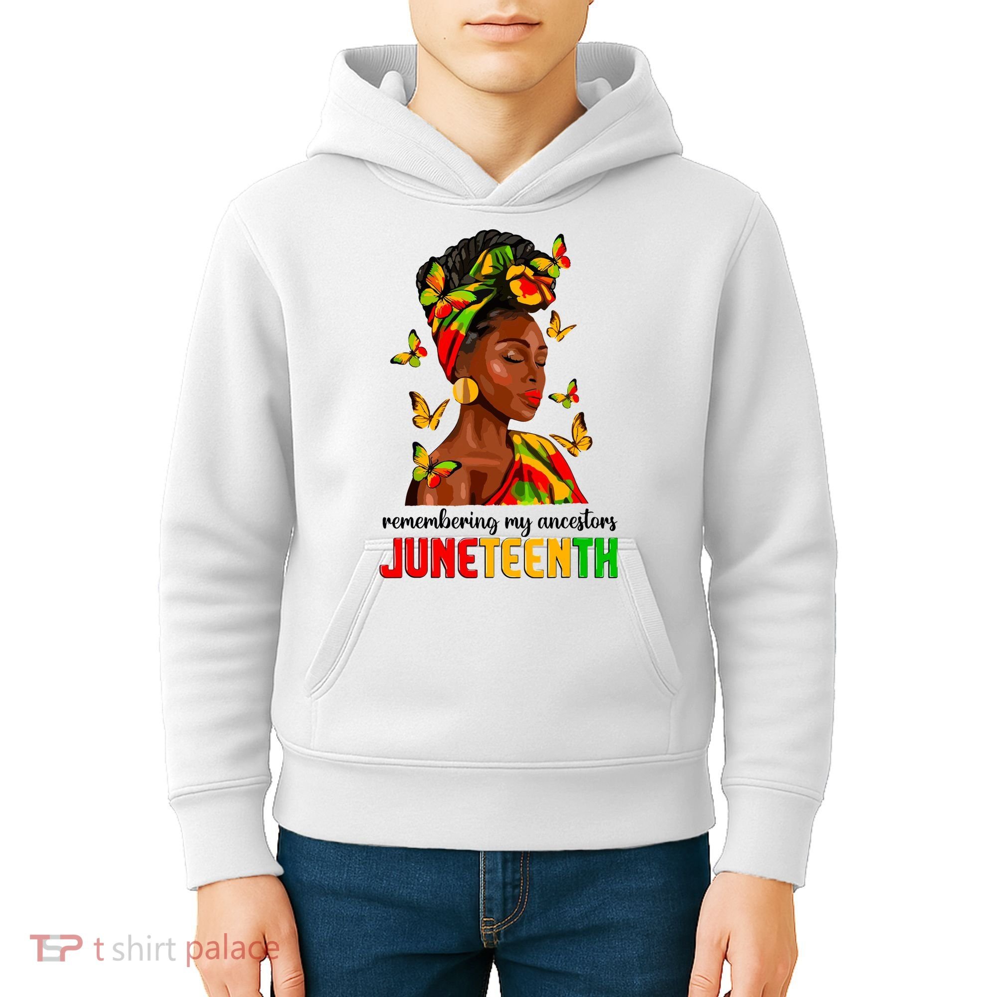 Remembering My Ancestors Juneteenth Celebrate Black Women Kids Hoodie