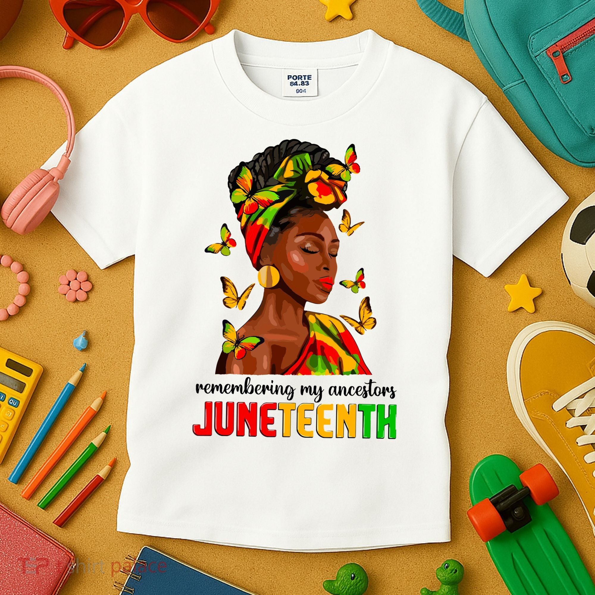 Remembering My Ancestors Juneteenth Celebrate Black Women Kids T-Shirt