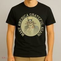 Retro Make America Grateful Again Vintage Uncle Sam T-Shirt thumb 3