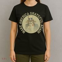 Retro Make America Grateful Again Vintage Uncle Sam T-Shirt thumb 4