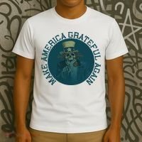 Retro Make America Grateful Again Vintage Uncle Sam T-Shirt thumb 3
