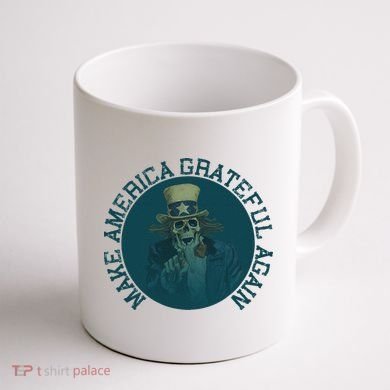 Retro Make America Grateful Again Vintage Uncle Sam Coffee Mug back