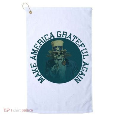 Retro Make America Grateful Again Vintage Uncle Sam Golf Towel