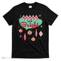 Retro Merry And Bright Midcentury Modern Christmas Ornament T-Shirt thumb 0