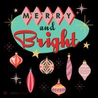 Retro Merry And Bright Midcentury Modern Christmas Ornament Coffee Mug thumb 5