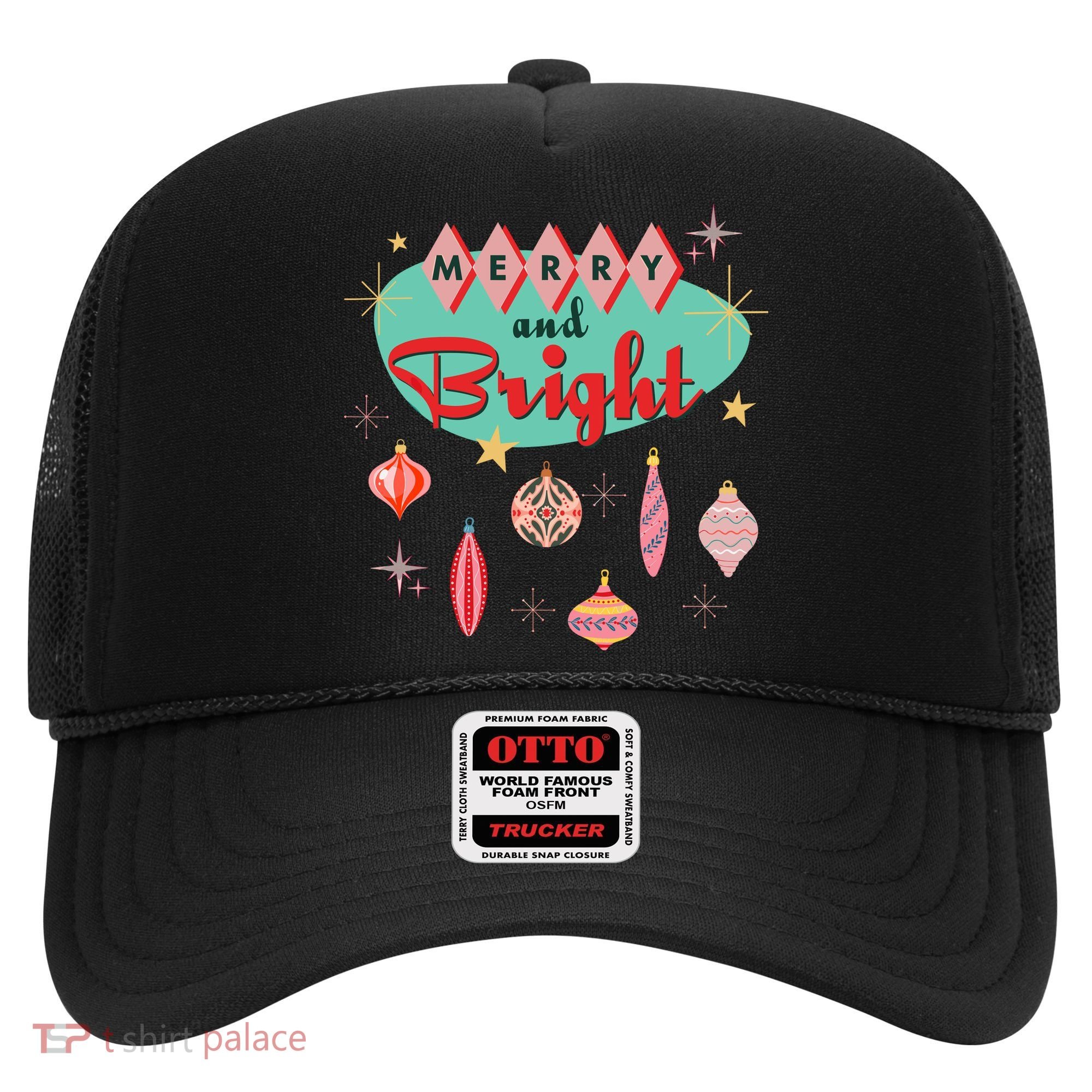 Retro Merry And Bright Midcentury Modern Christmas Ornament Hat
