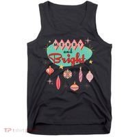 Retro Merry And Bright Midcentury Modern Christmas Ornament Tank Top thumb 0
