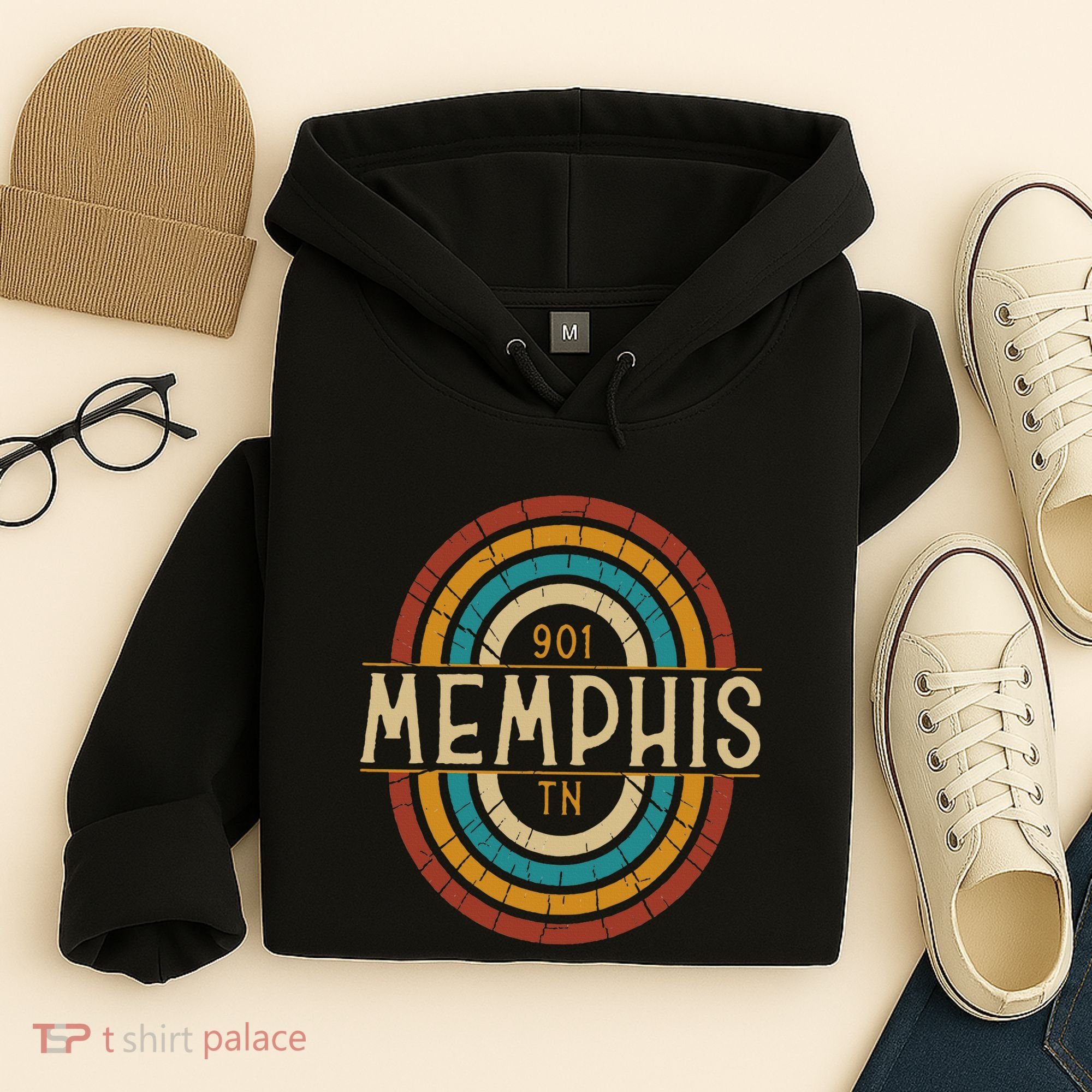 Retro Memphis Area Code 901 Residents State Tennessee Hoodie