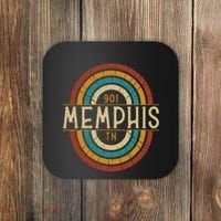 Retro Memphis Area Code 901 Residents State Tennessee Coaster thumb 0