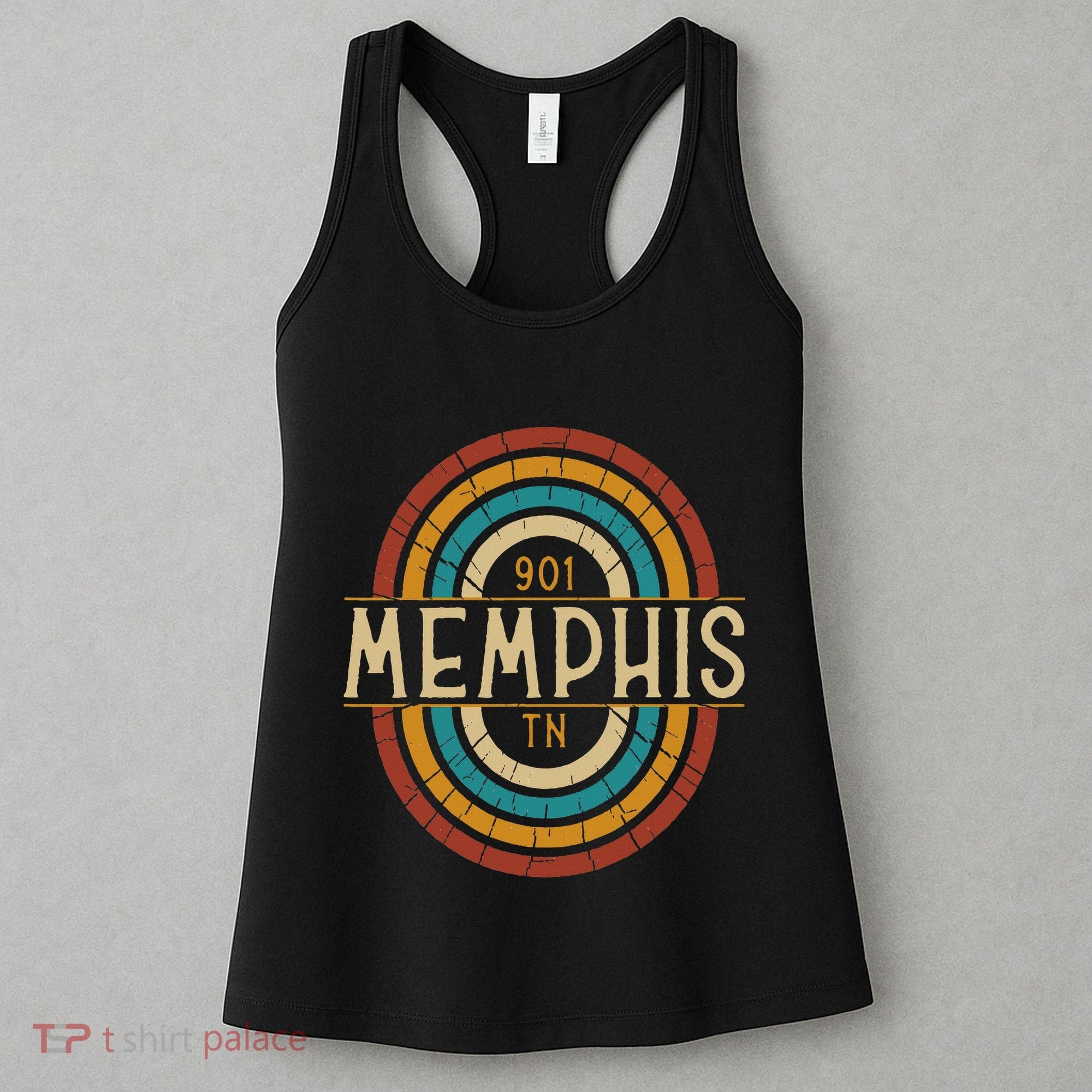 Retro Memphis Area Code 901 Residents State Tennessee Women's Tank Top