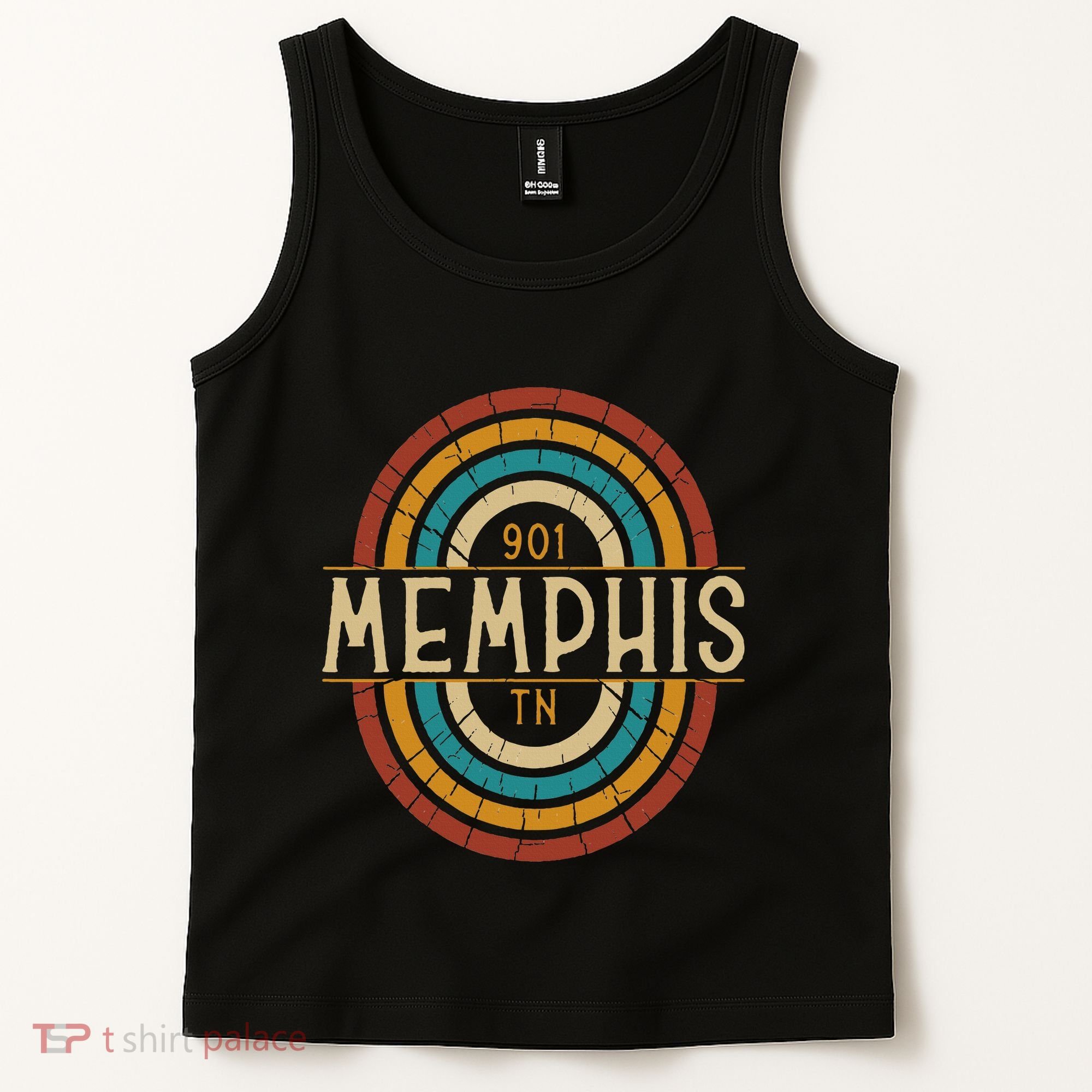 Retro Memphis Area Code 901 Residents State Tennessee Tank Top