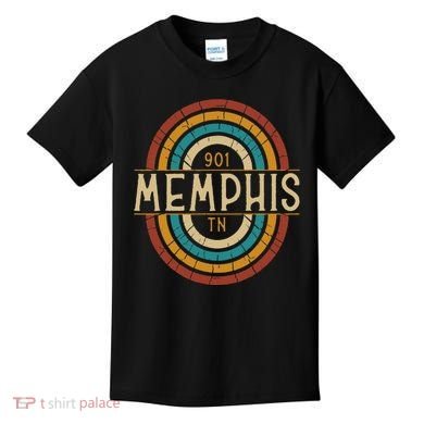 Retro Memphis Area Code 901 Residents State Tennessee Kids T-Shirt