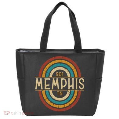 Retro Memphis Area Code 901 Residents State Tennessee Tote Bag