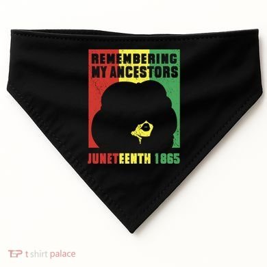 Remembering My Ancestors Juneteenth Black Freedom 1865 USA-Made Doggie Bandana