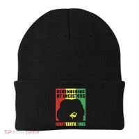 Remembering My Ancestors Juneteenth Black Freedom 1865 Beanie thumb 0