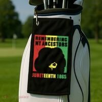 Remembering My Ancestors Juneteenth Black Freedom 1865 Golf Towel thumb 2
